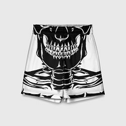 Шорты детские Skeleton череп, цвет: 3D-принт