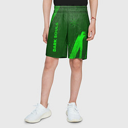Шорты детские Dark Souls - green gradient вертикально, цвет: 3D-принт — фото 2