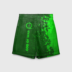 Шорты детские God of War - green gradient по-вертикали, цвет: 3D-принт
