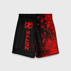 Шорты детские Zotye - red gradient по-вертикали, цвет: 3D-принт