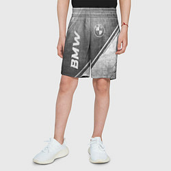 Шорты детские BMW - grey gradient вертикально, цвет: 3D-принт — фото 2