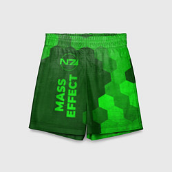 Шорты детские Mass Effect - green gradient по-вертикали, цвет: 3D-принт