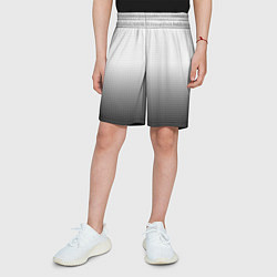 Шорты детские Из белого в чёрный градиент с точками, цвет: 3D-принт — фото 2