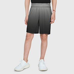 Шорты детские Градиент металлический тёмно-серый, цвет: 3D-принт — фото 2