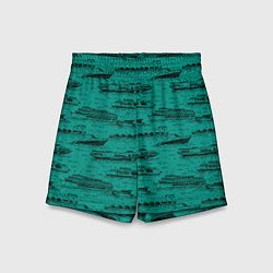 Шорты детские Корабли плывут по Неве, цвет: 3D-принт