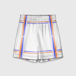 Шорты детские Neon white orange light blue, цвет: 3D-принт