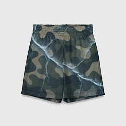 Шорты детские Ледяной камуфляж, цвет: 3D-принт