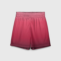 Шорты детские Градиент гранатовый, цвет: 3D-принт