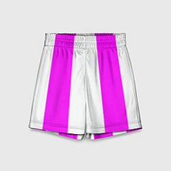 Шорты детские Color white and pink, цвет: 3D-принт