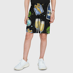 Шорты детские Новогодний вайб, цвет: 3D-принт — фото 2