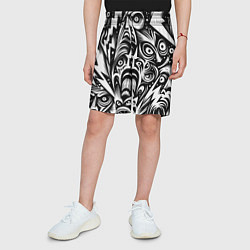 Шорты детские Lightnings and faces - ai art fantasy, цвет: 3D-принт — фото 2