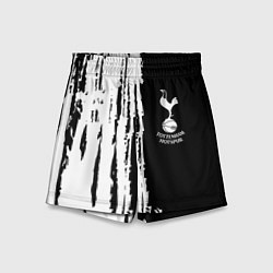 Шорты детские Tottenham Hotspur белые краски, цвет: 3D-принт