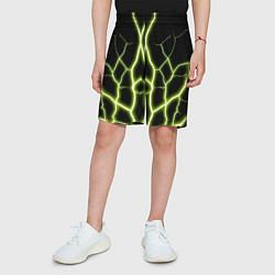 Шорты детские Color green black, цвет: 3D-принт — фото 2
