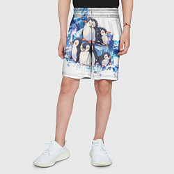 Шорты детские Пингвины и лёд, цвет: 3D-принт — фото 2