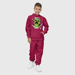 Костюм хлопковый детский Crash Minecraft, цвет: маджента — фото 2
