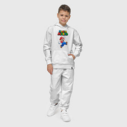 Костюм хлопковый детский Super Mario, цвет: белый — фото 2