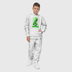 Костюм хлопковый детский MINECRAFT CREEPER, цвет: белый — фото 2