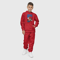 Костюм хлопковый детский Mario 3, цвет: красный — фото 2