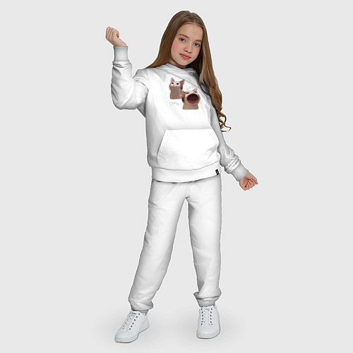 Детский костюм Cat Pop - Мем / Белый – фото 3