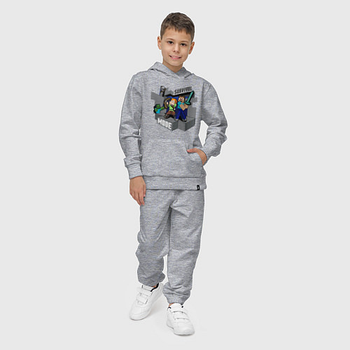 Детский костюм Майнкрафт выживание с модами / Меланж – фото 4