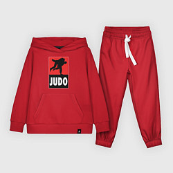 Костюм хлопковый детский Judo, цвет: красный