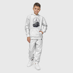 Костюм хлопковый детский Mercedes Gelendwagen G63 AMG G-class G400d, цвет: белый — фото 2