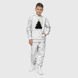 Костюм хлопковый детский НовоКОТняя елка, цвет: белый — фото 2