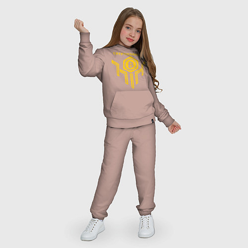 Детский костюм Криптовалюта bitcoin / Пыльно-розовый – фото 3