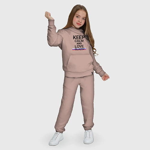Детский костюм Keep calm Glazov Глазов / Пыльно-розовый – фото 3