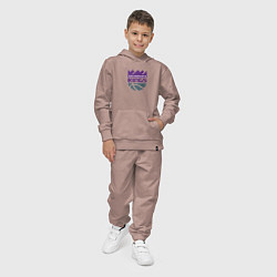 Костюм хлопковый детский Сакраменто Кингз NBA, цвет: пыльно-розовый — фото 2