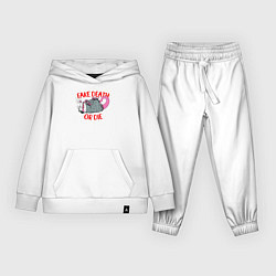 Костюм хлопковый детский ПРИТВОРИСЬ МЕРТВЫМ ИЛИ УМРИ ОПОССУМ, цвет: белый