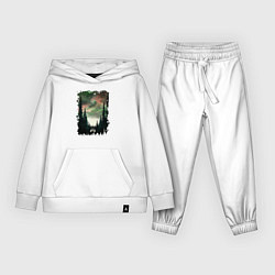 Костюм хлопковый детский Лес кругом, цвет: белый