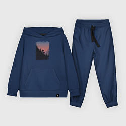 Костюм хлопковый детский Медведь и внедорожник, цвет: тёмно-синий