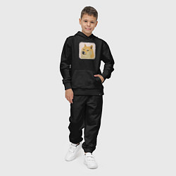 Костюм хлопковый детский Аватар пёсика Доге, цвет: черный — фото 2