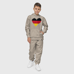 Костюм хлопковый детский Сердце - Германия, цвет: миндальный — фото 2