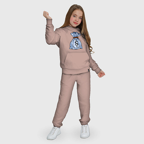 Детский костюм Мешок с долларами / Пыльно-розовый – фото 3