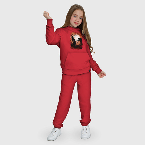 Детский костюм Девочка против медведя / Красный – фото 3