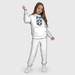 Костюм хлопковый детский Brasil Football, цвет: белый — фото 2