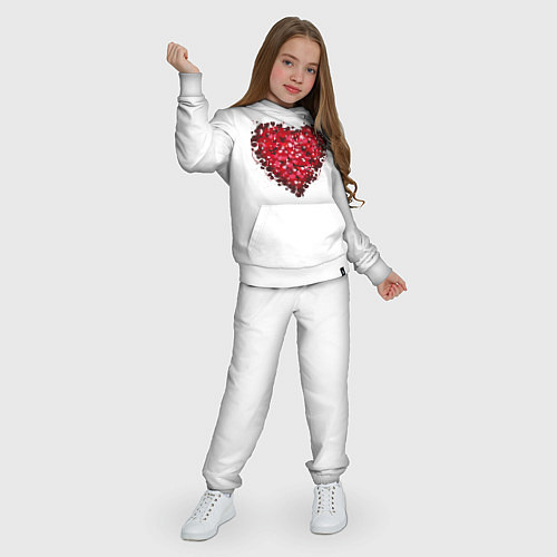 Детский костюм Сердце из множества сердец / Белый – фото 3