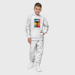 Костюм хлопковый детский Абстрактный поп-арт, цвет: белый — фото 2