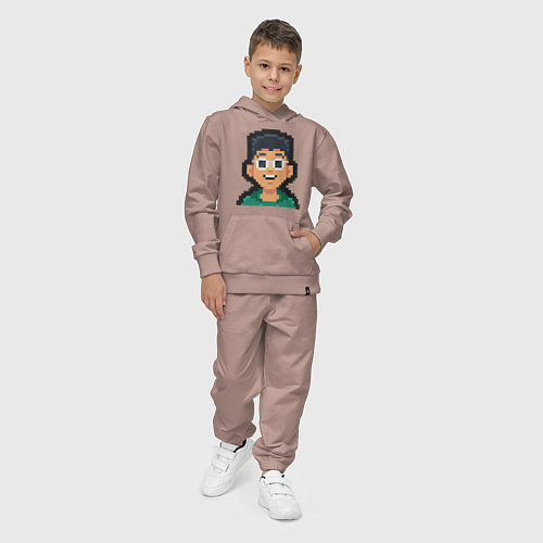 Детский костюм Pixel boy / Пыльно-розовый – фото 4