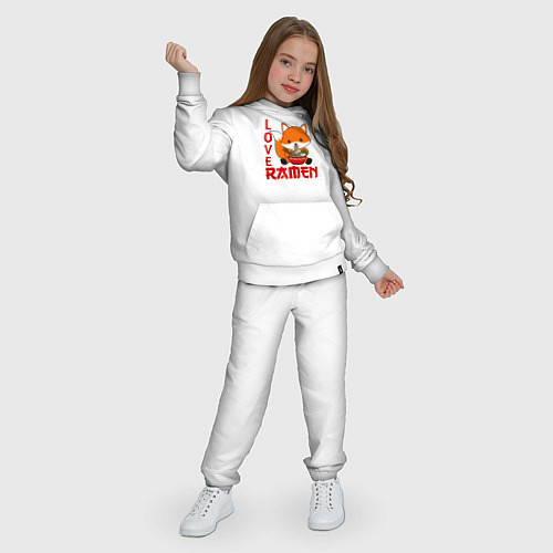 Детский костюм Люблю рамен - лиса / Белый – фото 3