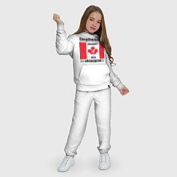 Костюм хлопковый детский Федерация хоккея Канады, цвет: белый — фото 2