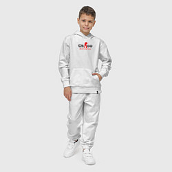 Костюм хлопковый детский Counter Strike логотип, цвет: белый — фото 2