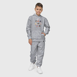 Костюм хлопковый детский Stray Kids Chibi, цвет: меланж — фото 2