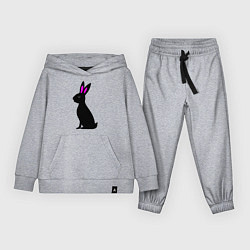 Костюм хлопковый детский Черный кролик, цвет: меланж