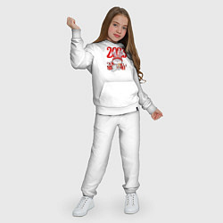Костюм хлопковый детский Зайка в подарках 2023, цвет: белый — фото 2
