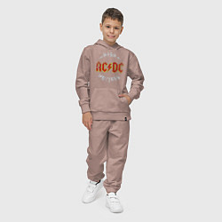 Костюм хлопковый детский AC-DC Высокое напряжение, цвет: пыльно-розовый — фото 2