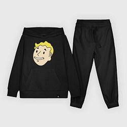 Костюм хлопковый детский Vault boy head, цвет: черный