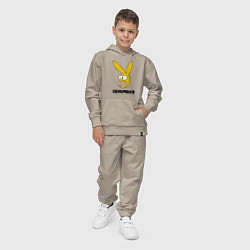 Костюм хлопковый детский Simpboy - rabbit Homer, цвет: миндальный — фото 2